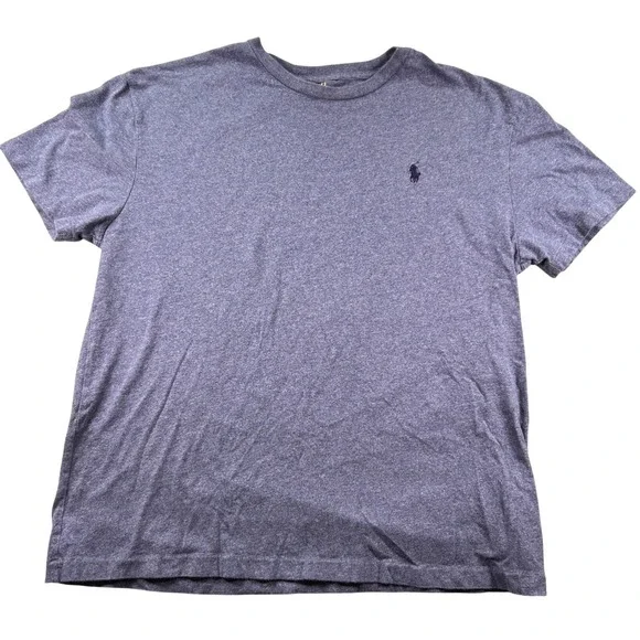Polo Ralph Lauren Mens Classic Fit Heather Blue Short Sleeve T-Shirt Size M