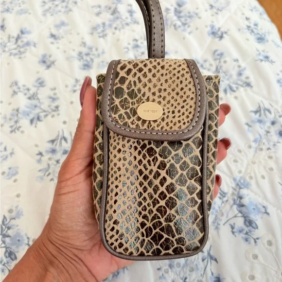 Nine West Snake-Print Phone Pouch with Strap