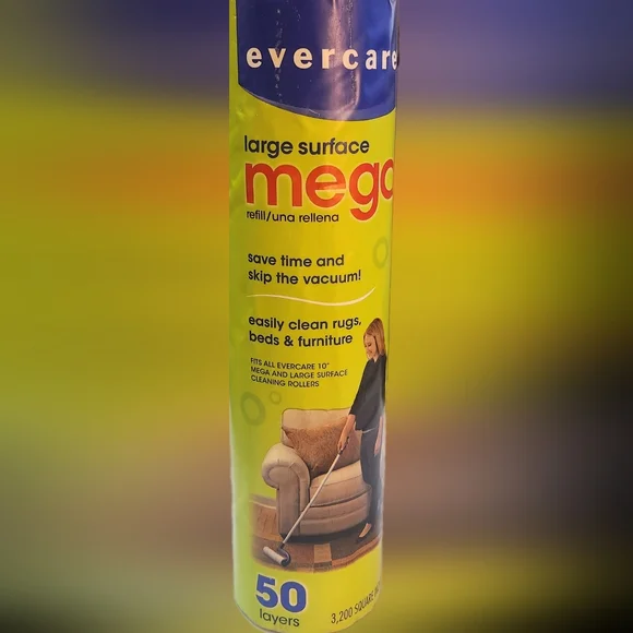 Evercare Large Surface Mega Pet Lint Roller Refill 50 Layers 10