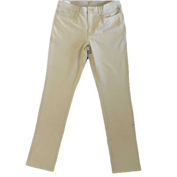 Greg Norman Tech Pants Men 32x34 Green Performance Golf Travel 4-Way Stretch NEW