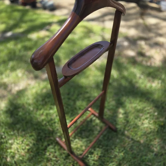 Vintage Wooden Valet Stand in Brown Finish Made By ELYCO IN ITALY