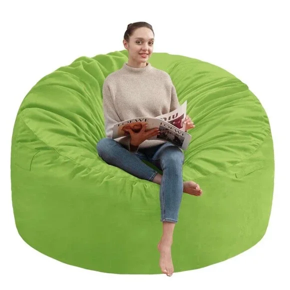 3FT Bean Bag Chair COVER ONLY Lime Dutch Velvet NEW (A3)