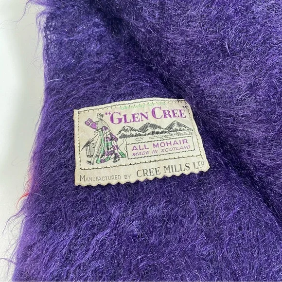 Colorful Vintage Mohair Blanket