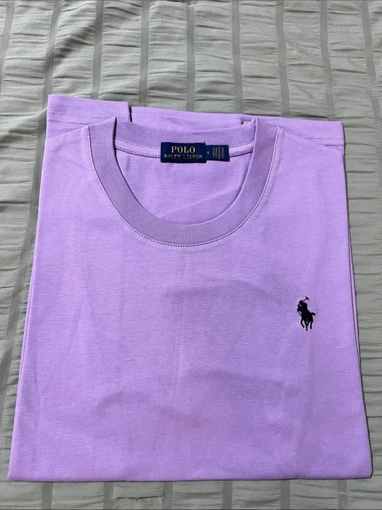 Polo by Ralph Lauren Lavender Crew Neck T-Shirt with Black Pony