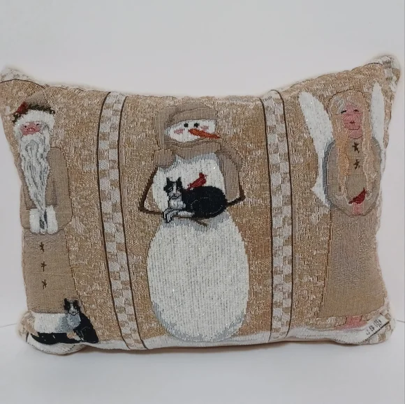 Southern Home Accents Christmas Decor Pillow SANTA SNOWMAN ANGEL CAT