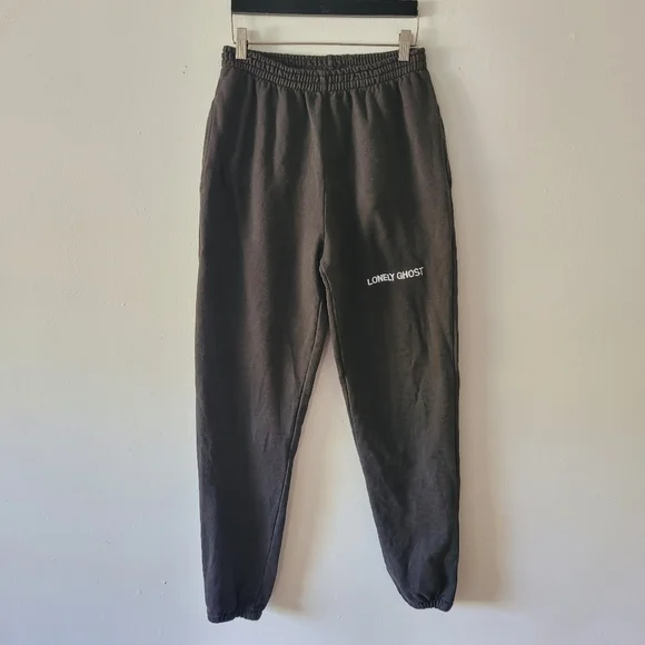 Lonely Ghost Menw Jogger Sweatpants Small Brown Loungewear‎