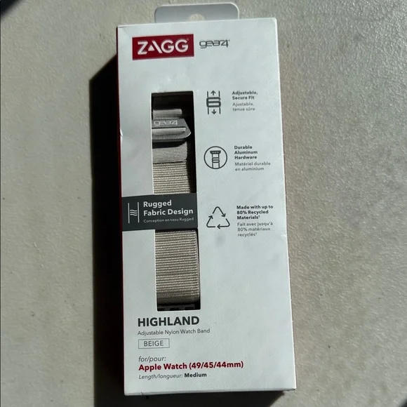 ZAGG Beige Nylon Watch Band for Apple Watch