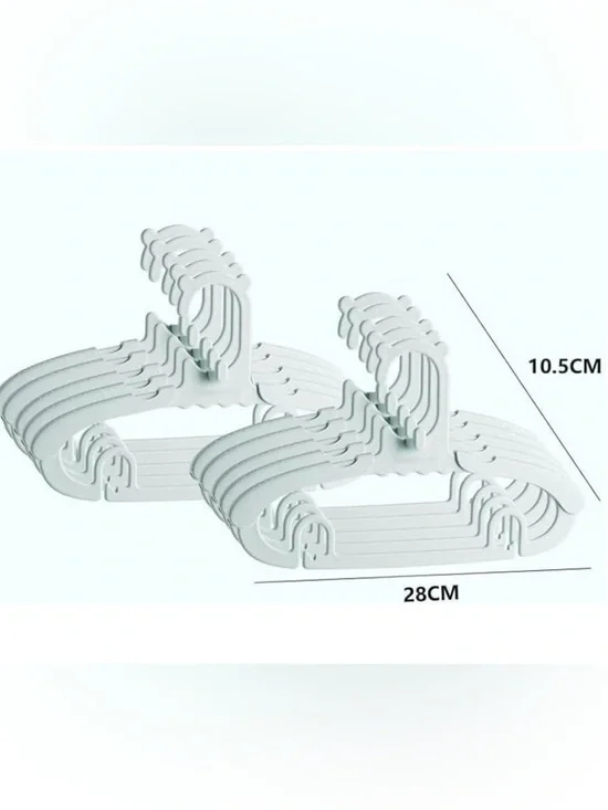 White Space-Saving Closet Hangers Set - Brand Unspecified