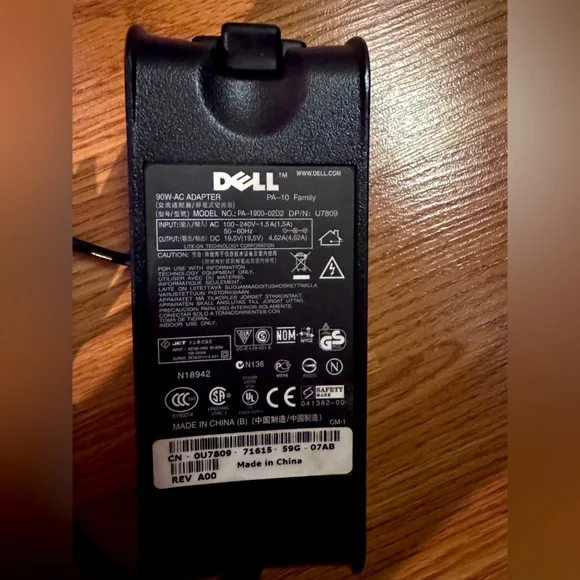Dell 90 W adapter power cord