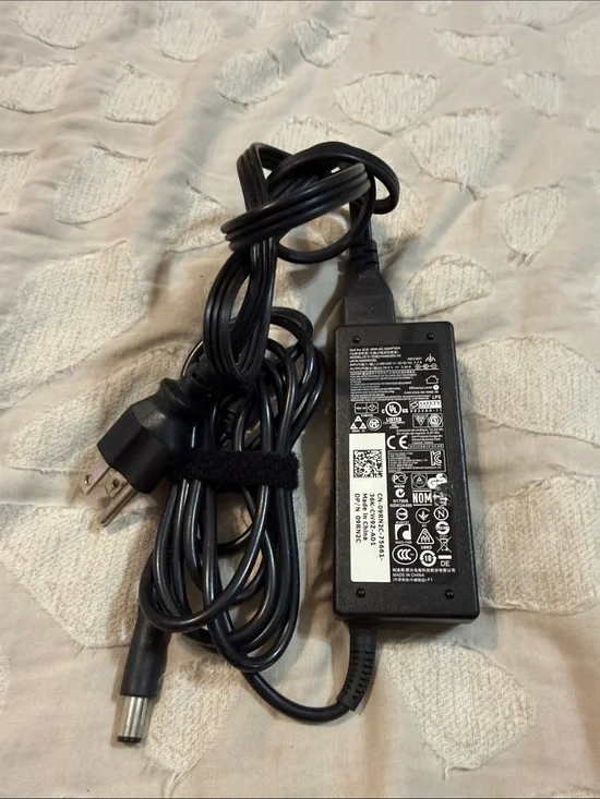 Dell Black Laptop AC Adapter with Barrel Plug