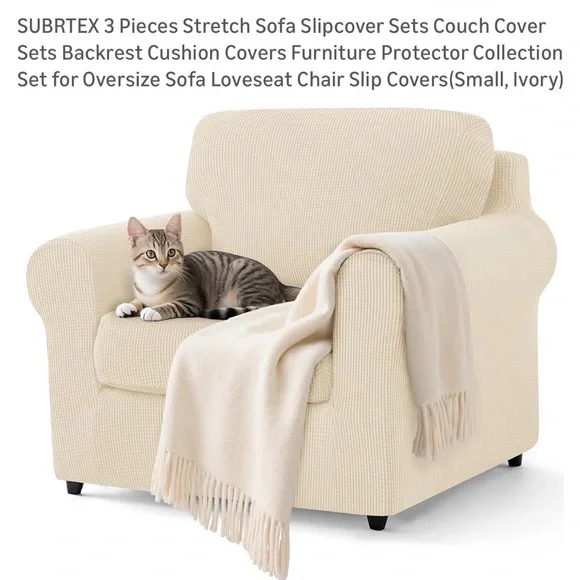 Ivory Sofa Slipcover
