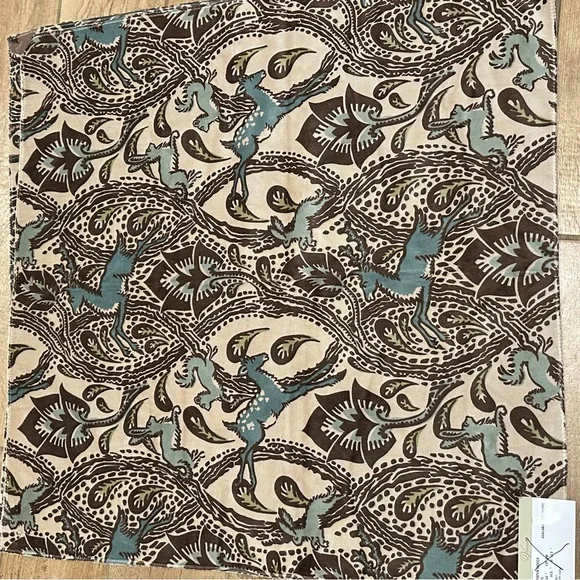 - Vervain “ aspen woods”embroidered FabricCut sample 26” X 26” Made In I…