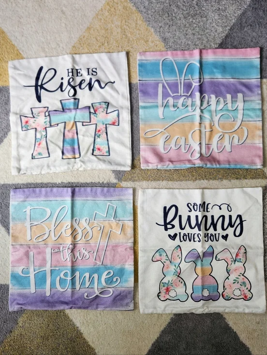 Spring Easter Throw Pillow Covers Set of 4 17