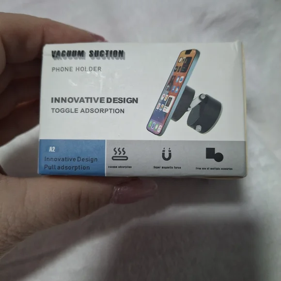 Vacuum Suction Phone Holder - Black