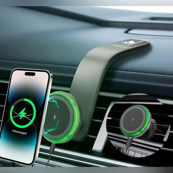 Dashboard & Windshield: Relocatable Car Phone Mount with 360° Adjustable Holder