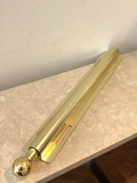 Clothes Valet Garment Pull-out Rod in Polished Brass for Closet hanging