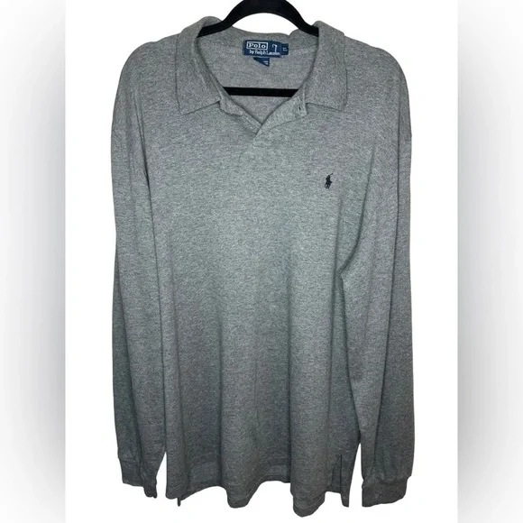 Polo Ralph Lauren Long Sleeve Polo Mens Size XL Grey