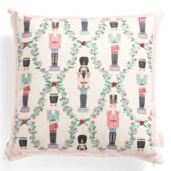 Pastel Pink Nutcracker Pillow