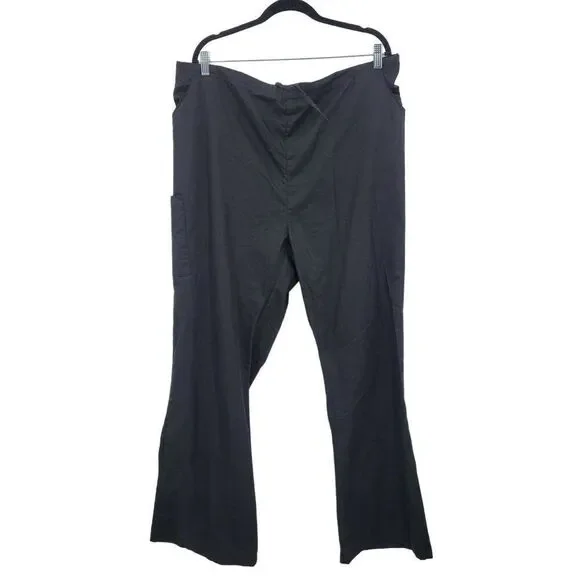 Dickies Black 2X TL Work Pant Elastic Drawstring Waist Pocket Lightweight Cotton