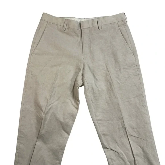 J. Crew Ludlow Chino Pants Mens W29 L32‎ Beige Flat Front Casual Preppy Academia