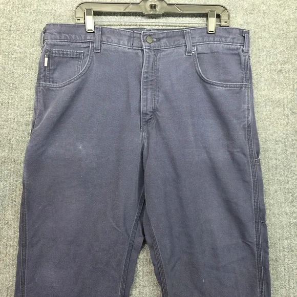 Carhartt FR Work Pants Navy Blue Relaxed Fit Flame Resistant Men Size‎ 38x30