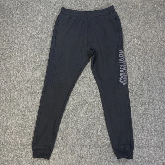 Gymshark Joggers Men's Size‎ Small Black Tapered Ankle Sweatpants Gym Training