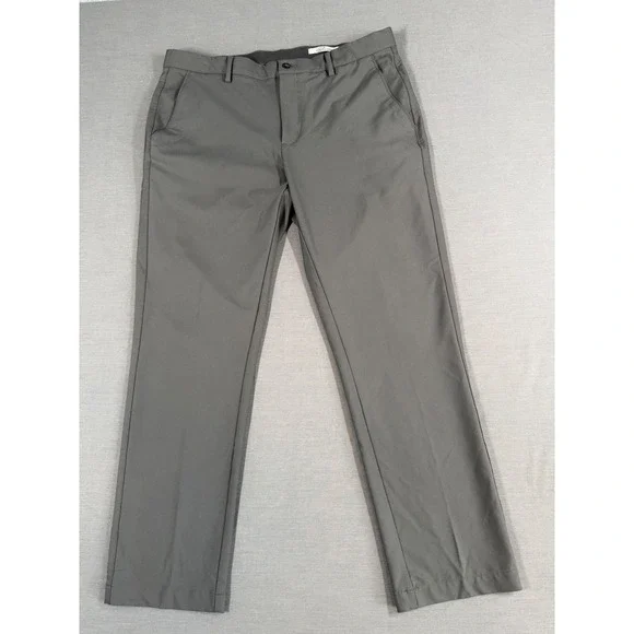 Greg Norman ML75 Microlux Stretch Play Dry Tech Gray Mens Pants 34 x 29 Shark