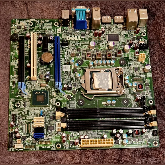 Dell Green and Black Motherboard