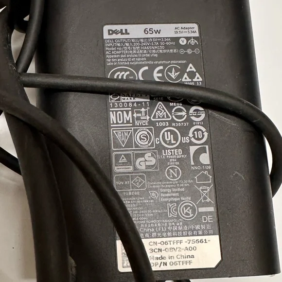 Dell laptop charger 65w ac adapter