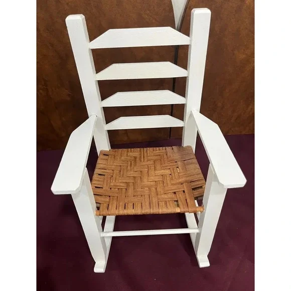 Minature 16 inch White Rocking Chair
