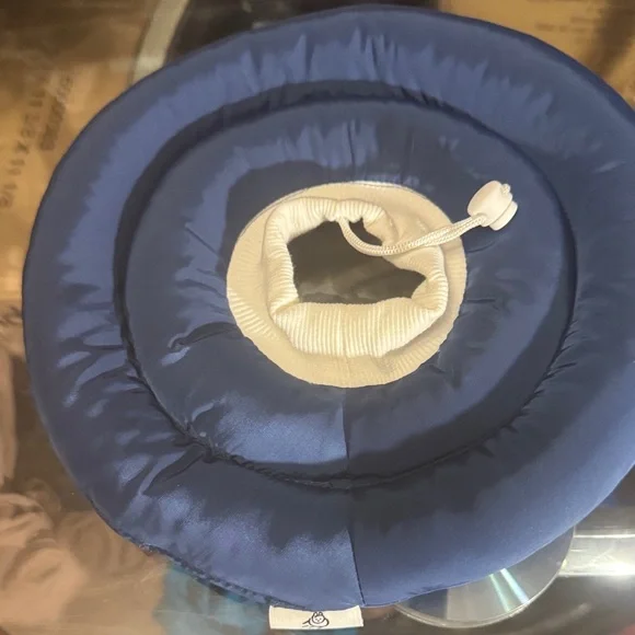 Blue and White Pet Recovery Collar