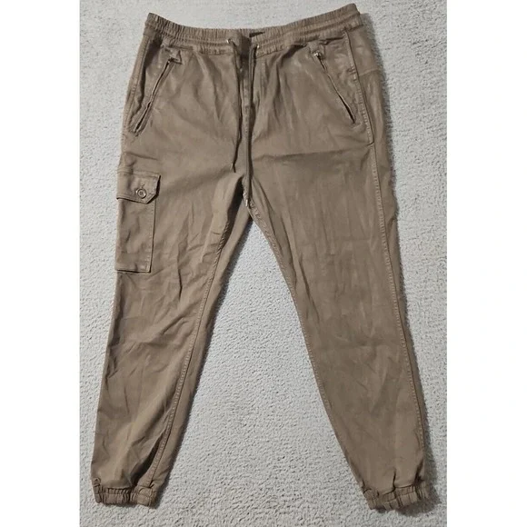 Joes Jeans Men's 2XL XXL Kinetic Jogger Cargo Pants Brown Slim Tapered Stretch‎