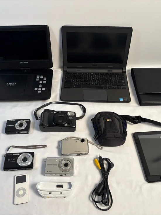 Dell Gray-Black Chromebook with Camera and Media Accessories