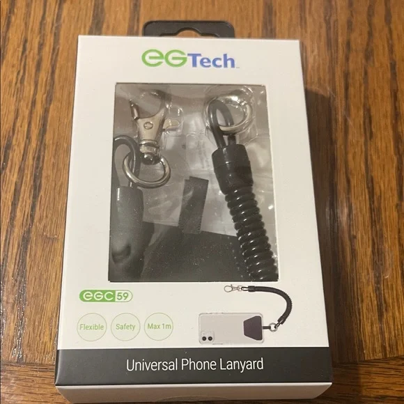 EG Black Universal Phone Lanyard