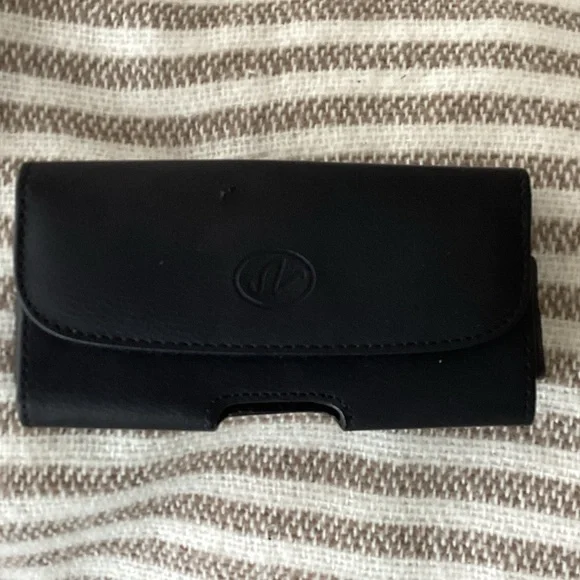 Black Leather Phone Holster