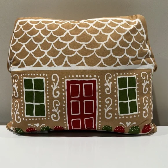 🌸NEW HOBBY LOBBY GINGERBREAD HOUSE PILLOW CHRISTMAS DECORATIONS (14in. X…
