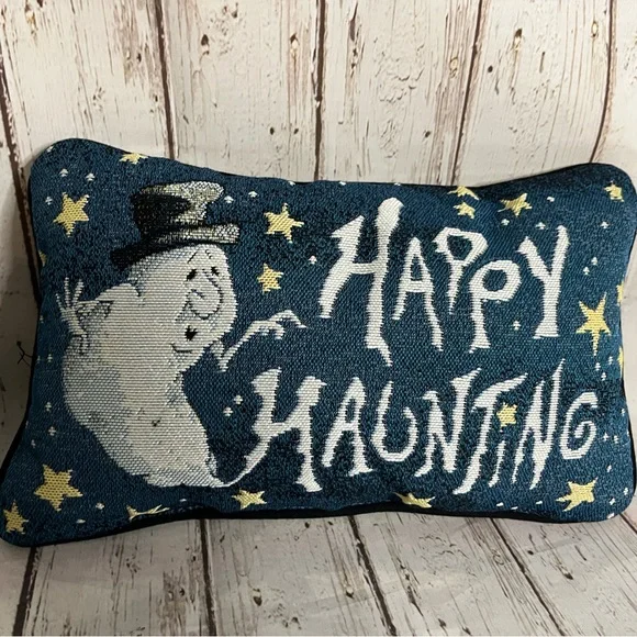 Ghost Tapestry Pillow Happy Haunting Haunted Halloween Small Decoration