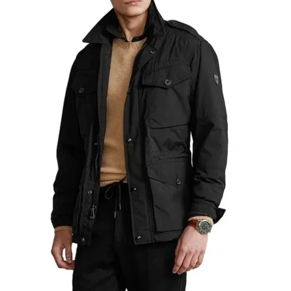 Polo Ralph Lauren Men's Black Water Repellent DWR Field Jacket Size‎ 1XB Lux NWT