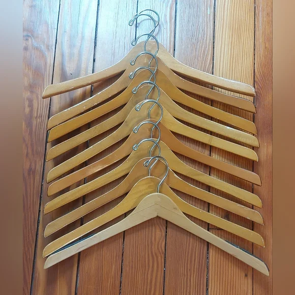 10 Wood Hangers Bundle