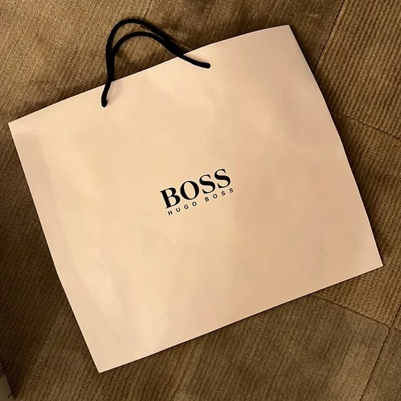 HUGO BOSS paper bag 15.5”x13”x4.5”