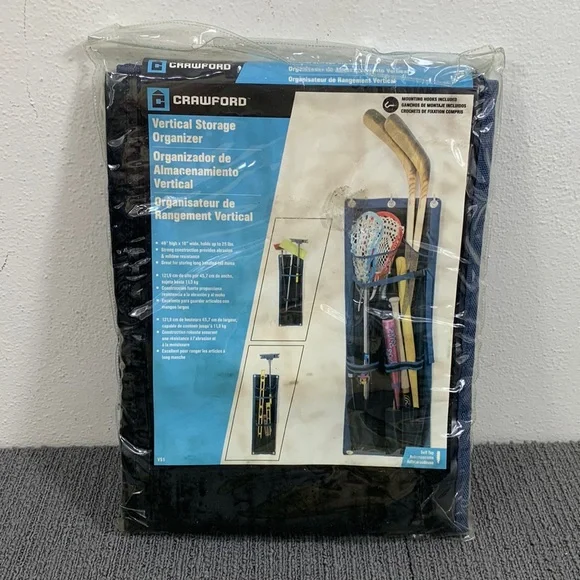 Crawford Vertical Storage Organizer Blue Black Heavy Duty 48