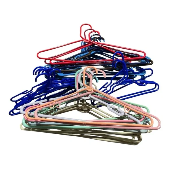 Colorful Plastic Set 38 Hangers.