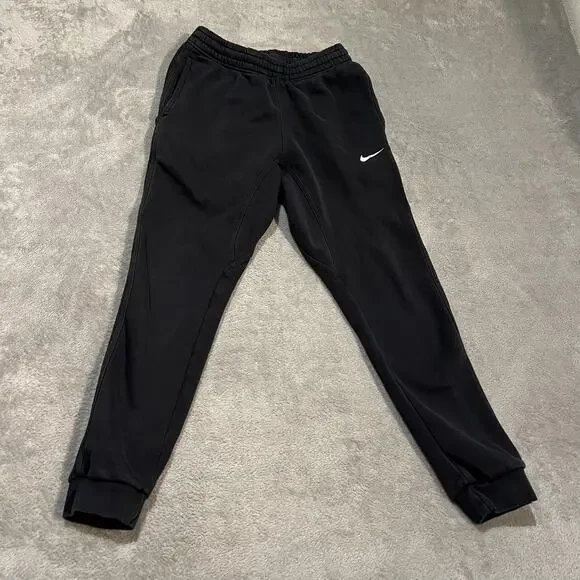Nike Sportswear Club Fleece Pants Mens Small Black Joggers Swoosh Sweatpants