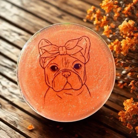 Orange Glitter Phone Grip