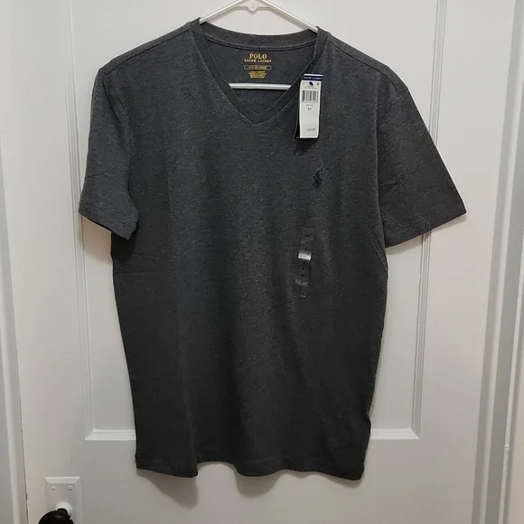 NWT Polo Ralph Lauren Men's Charcoal Grey Crewneck Short Sleeve Tee Size Small