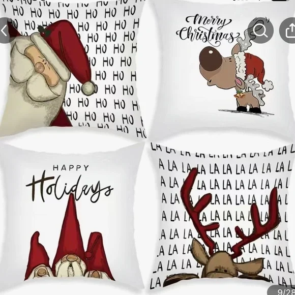 4pcs Christmas Printed Pillowcase 18