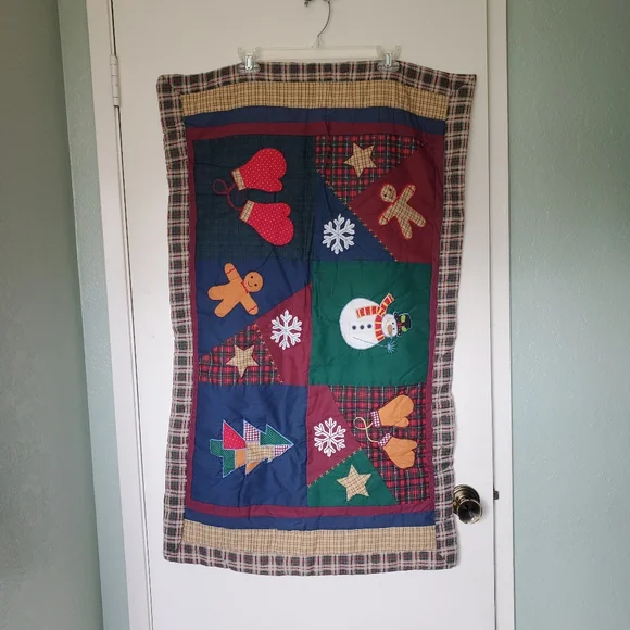 Pair Large Christmas Snowman Gingerbread Man Christmas Tree Pillow Shams