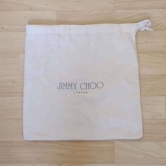 JIMMY CHOO White Dust Bag Storage Drawstring Bag 13