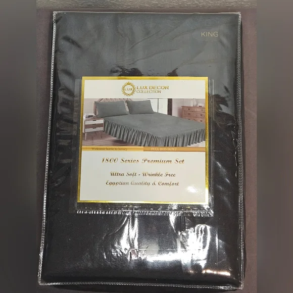 Black Bedding Skirt King Size