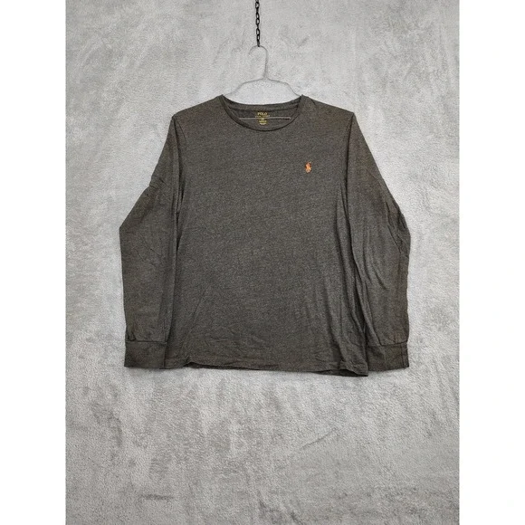 Polo Ralph Lauren Large T Shirt M Green Heather Long‎ Sleeve Pony Pullover Mens